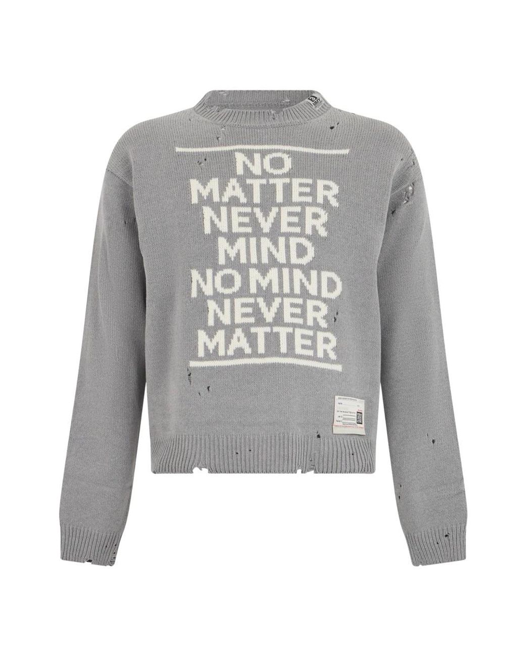 Maison Mihara Yasuhiro Gray Round-Neck Knitwear for men