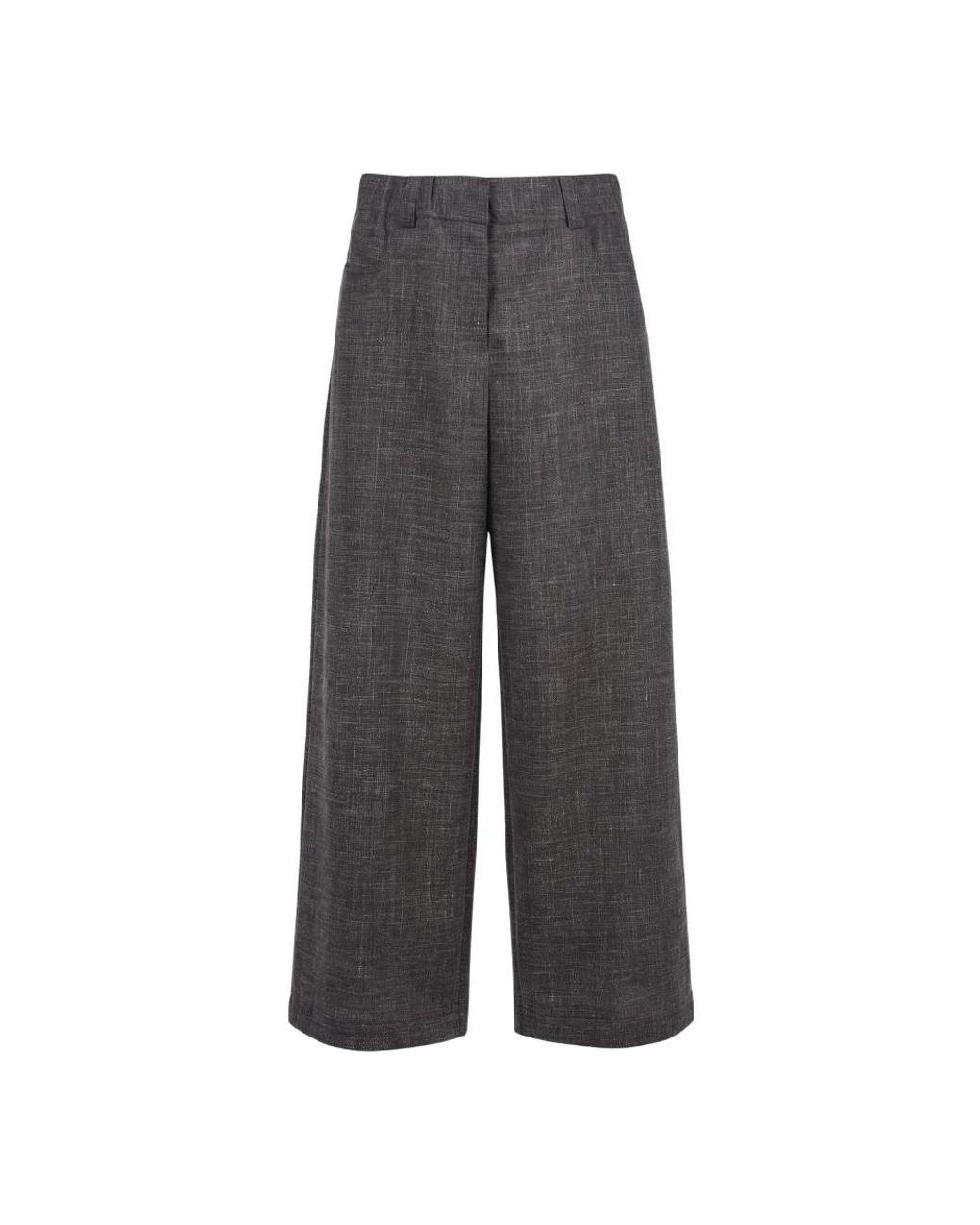 Alysi Gray Cropped Trousers
