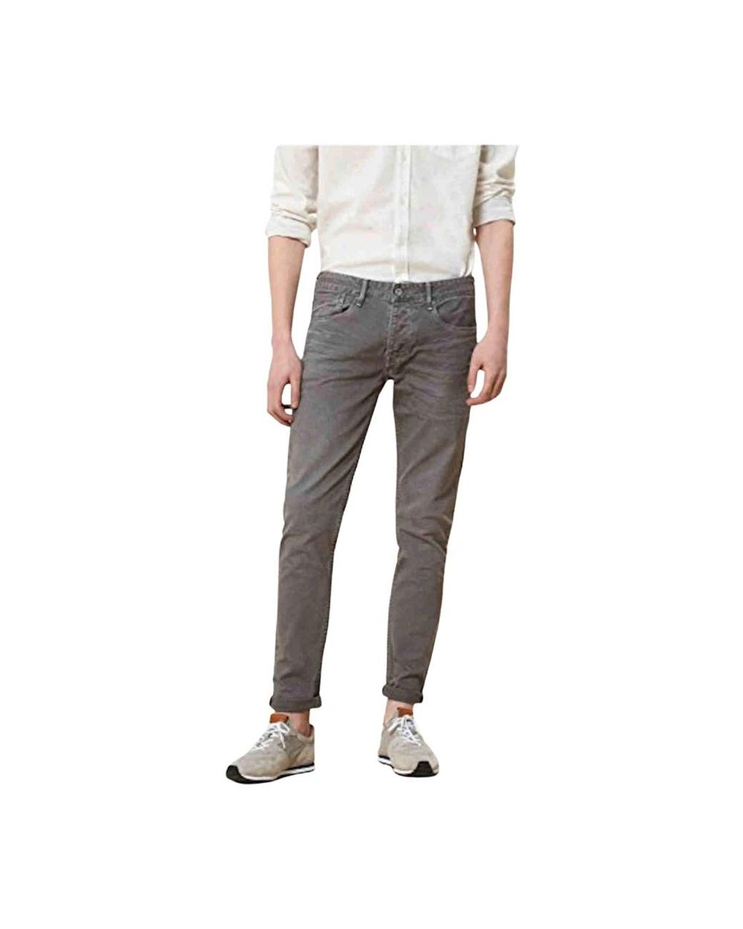 Pepe Jeans Gray Slim-Fit Trousers for men
