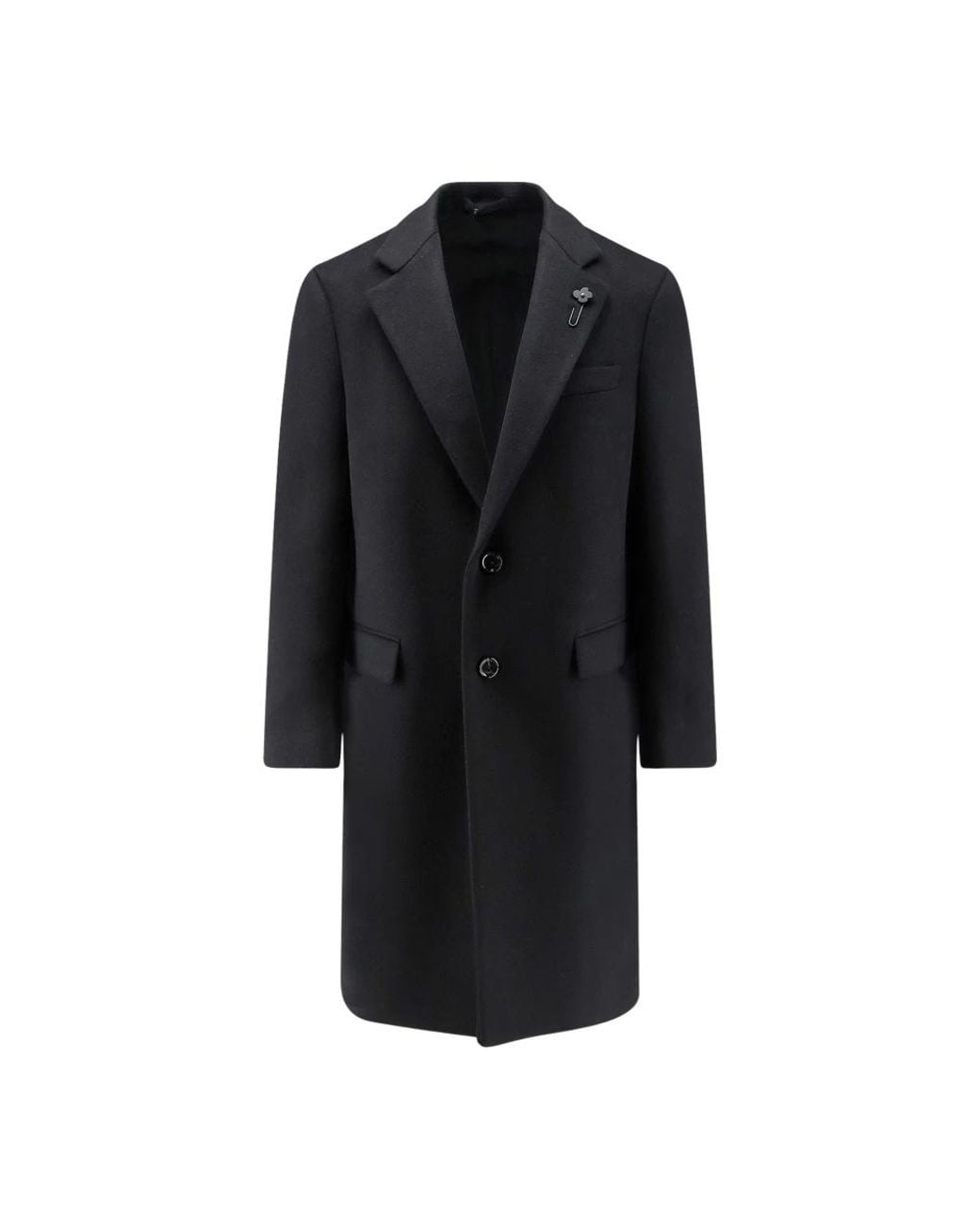 Lardini Black Single-Breasted Coats for men