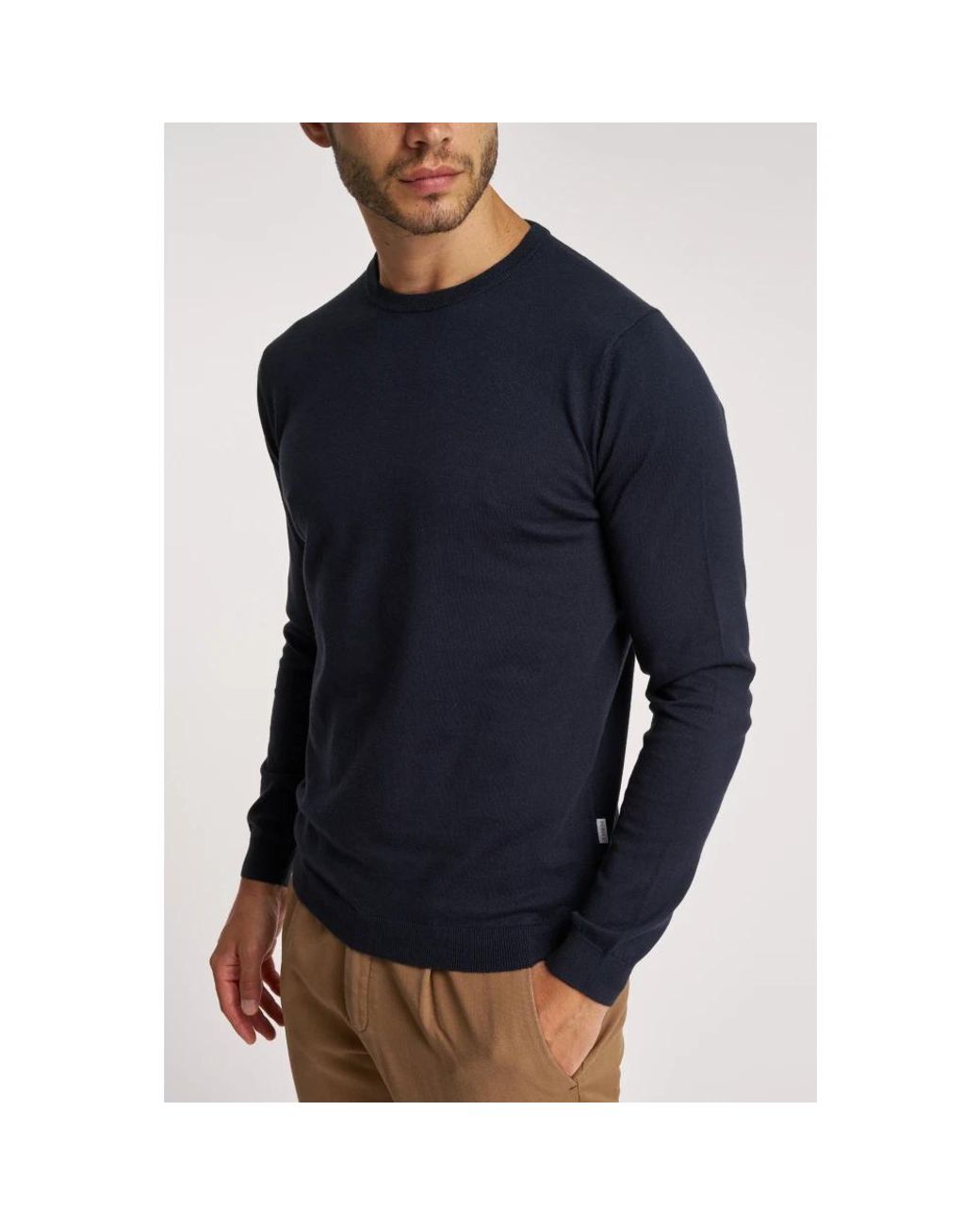 People Of Shibuya Blue Round-Neck Knitwear for men
