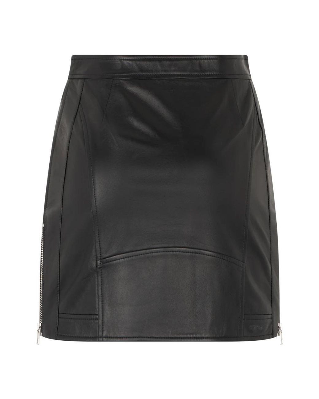 RED Valentino Black Leather Skirts