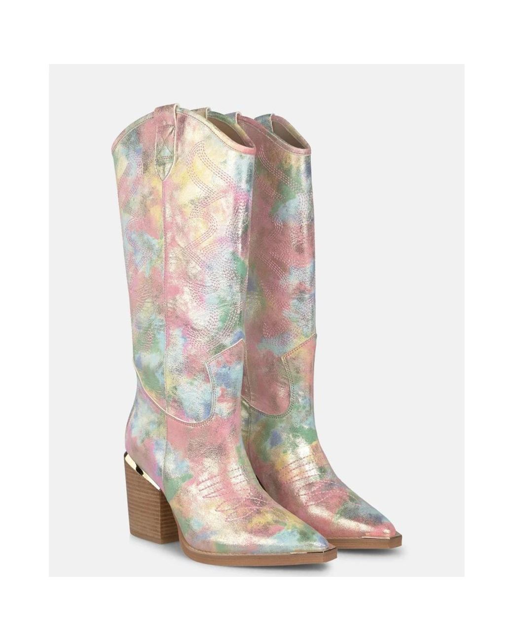 Alma En Pena. Brown Cowboy & Biker Boots