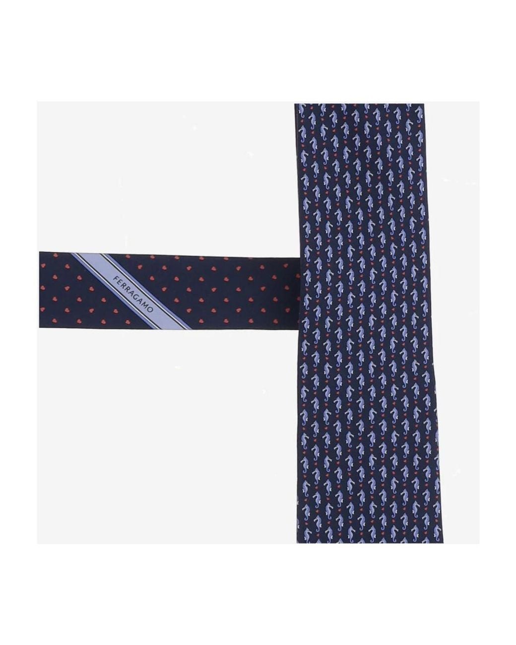 Ferragamo Blue Silk Tie Ties & Bow for men