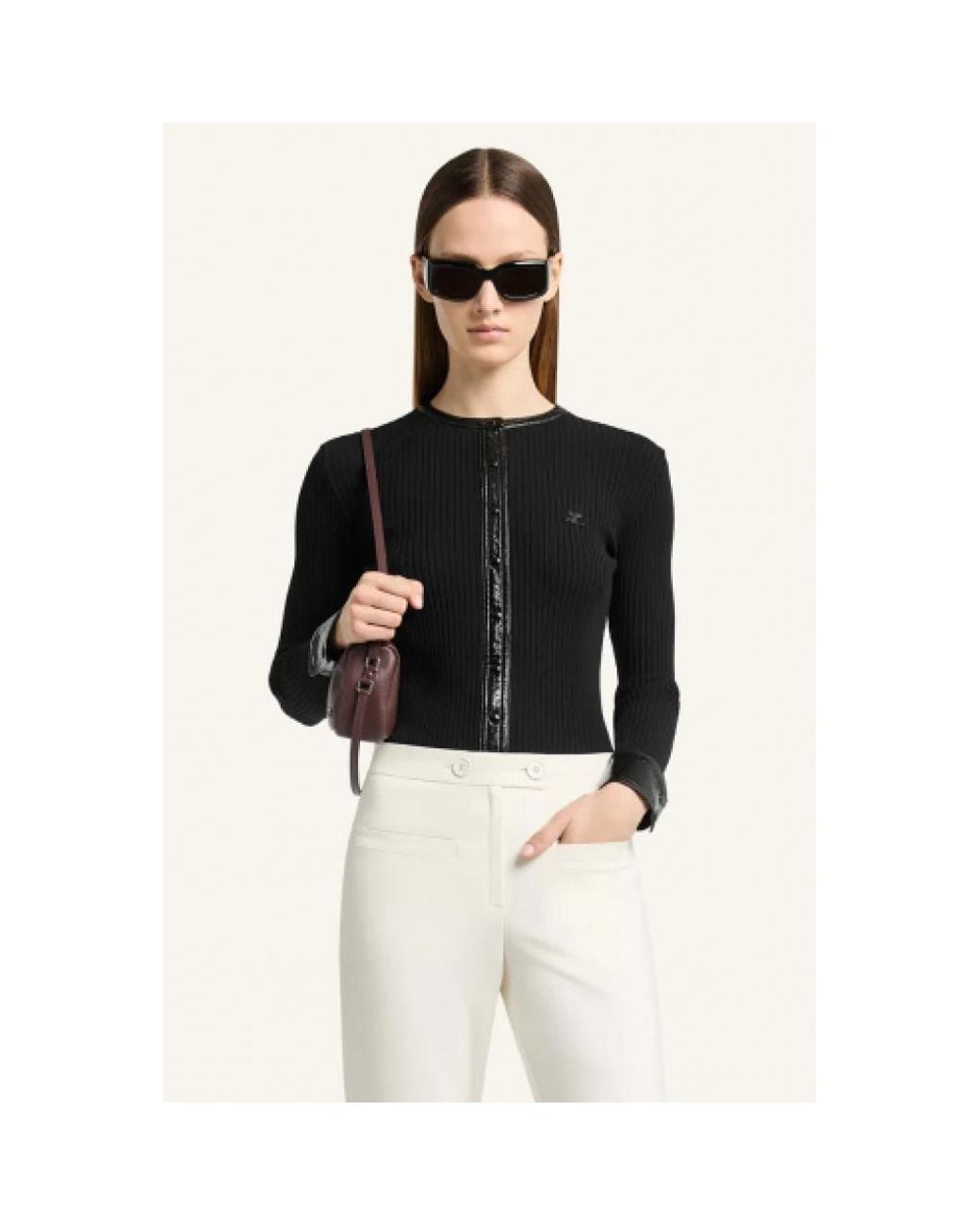 Cardigans Courreges en coloris Black