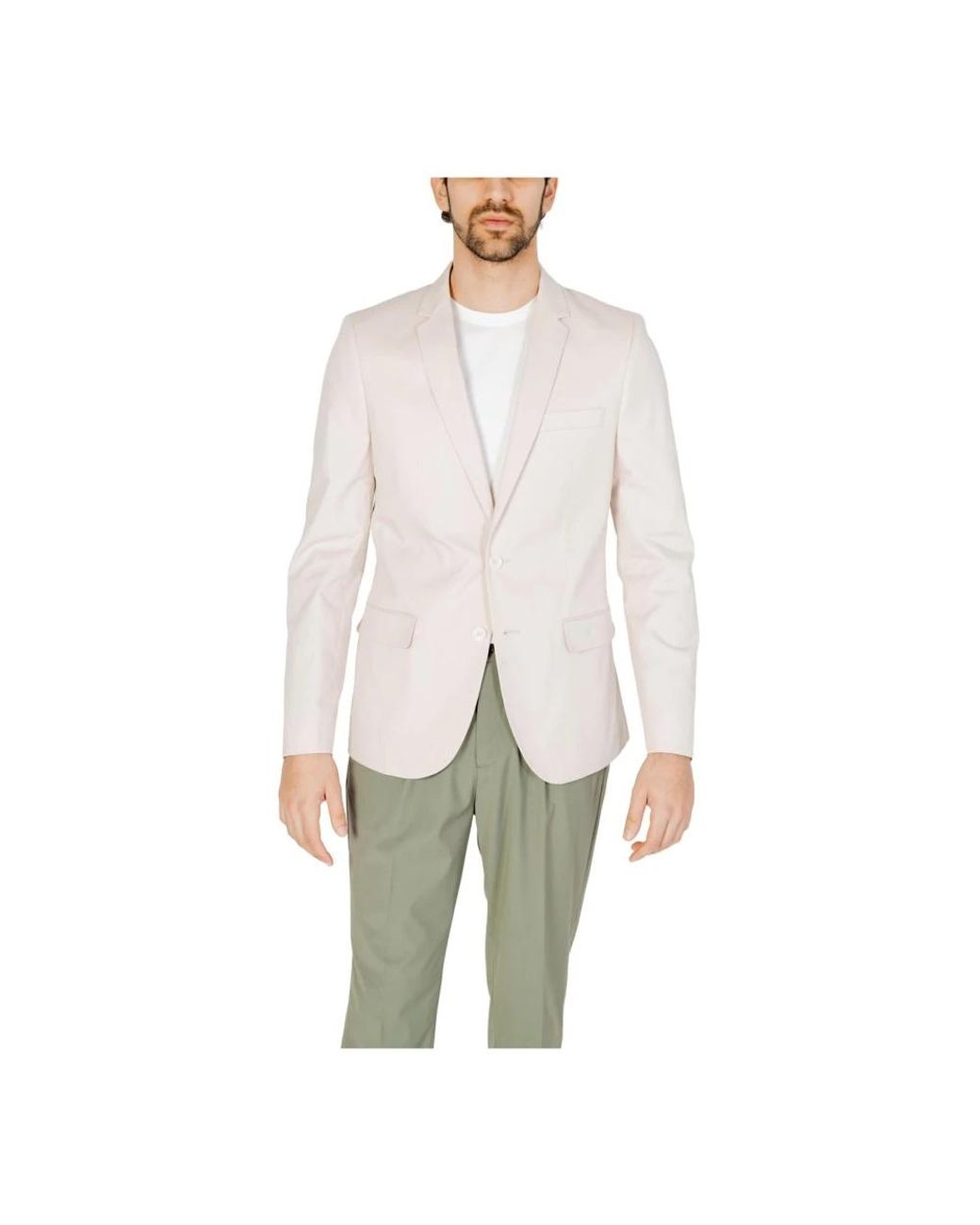 Antony Morato Jassen ,Wit ,Katoen Witte Casual Blazer in het Natural voor heren