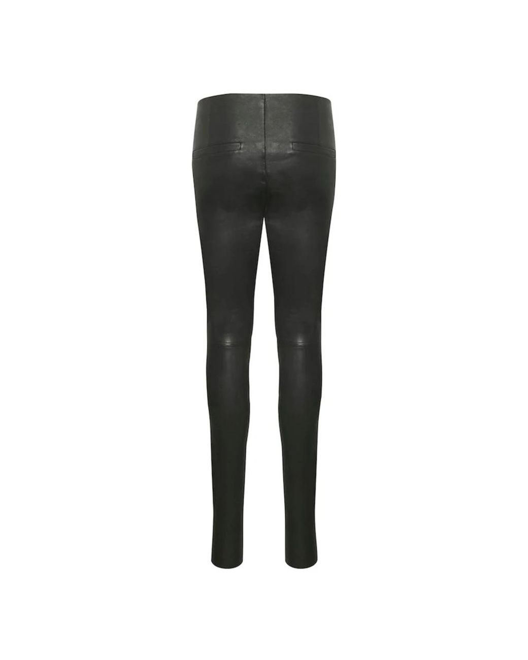 Karen By Simonsen Gray Leather Trousers