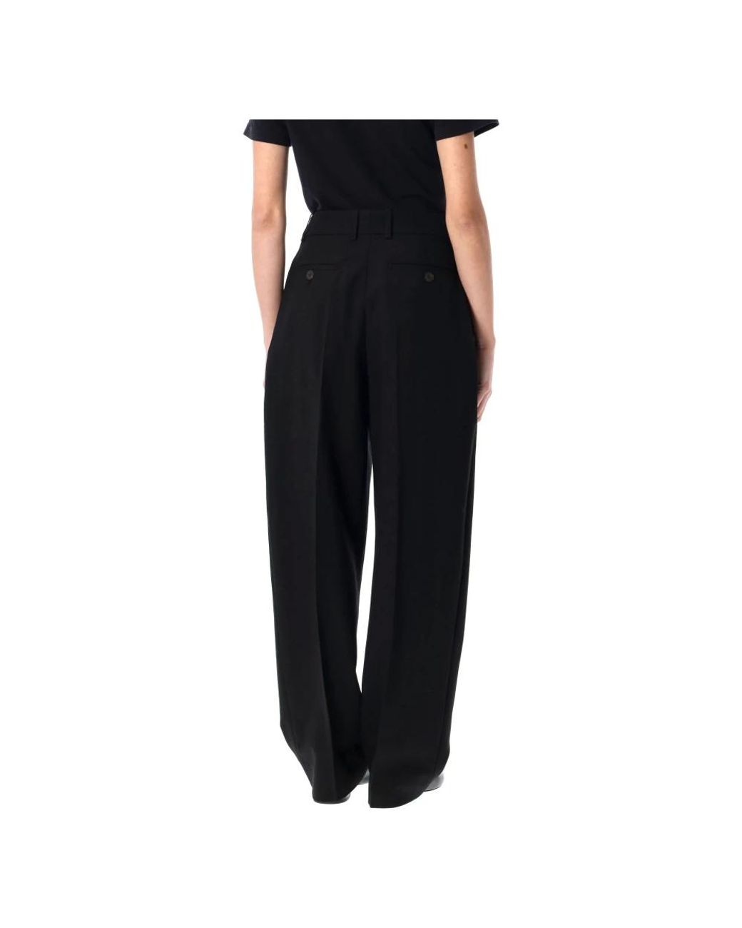 Straight Trousers Studio Nicholson de color Black