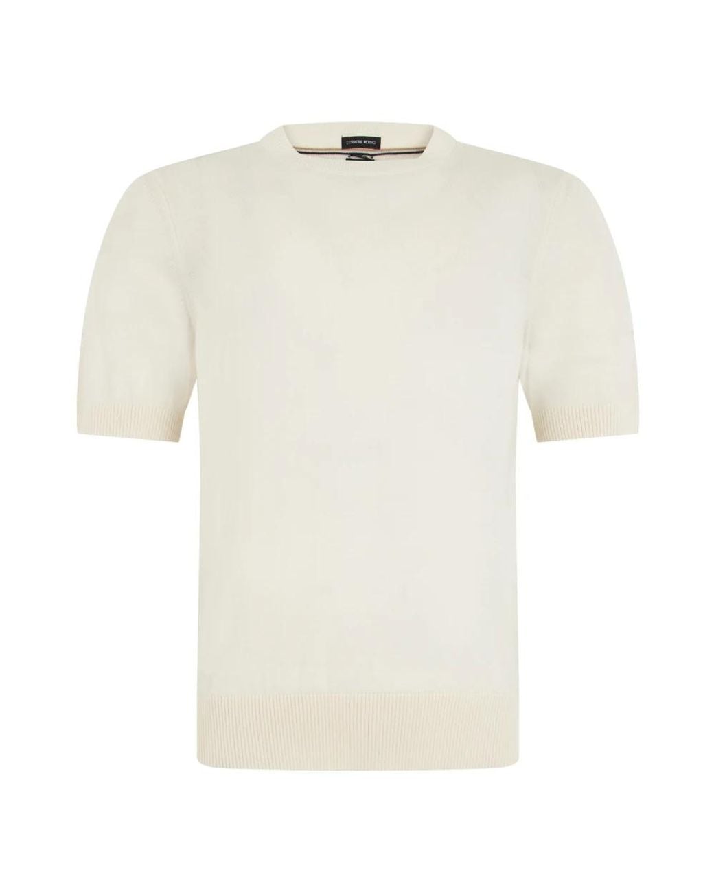 Boss White Round-Neck Knitwear for men