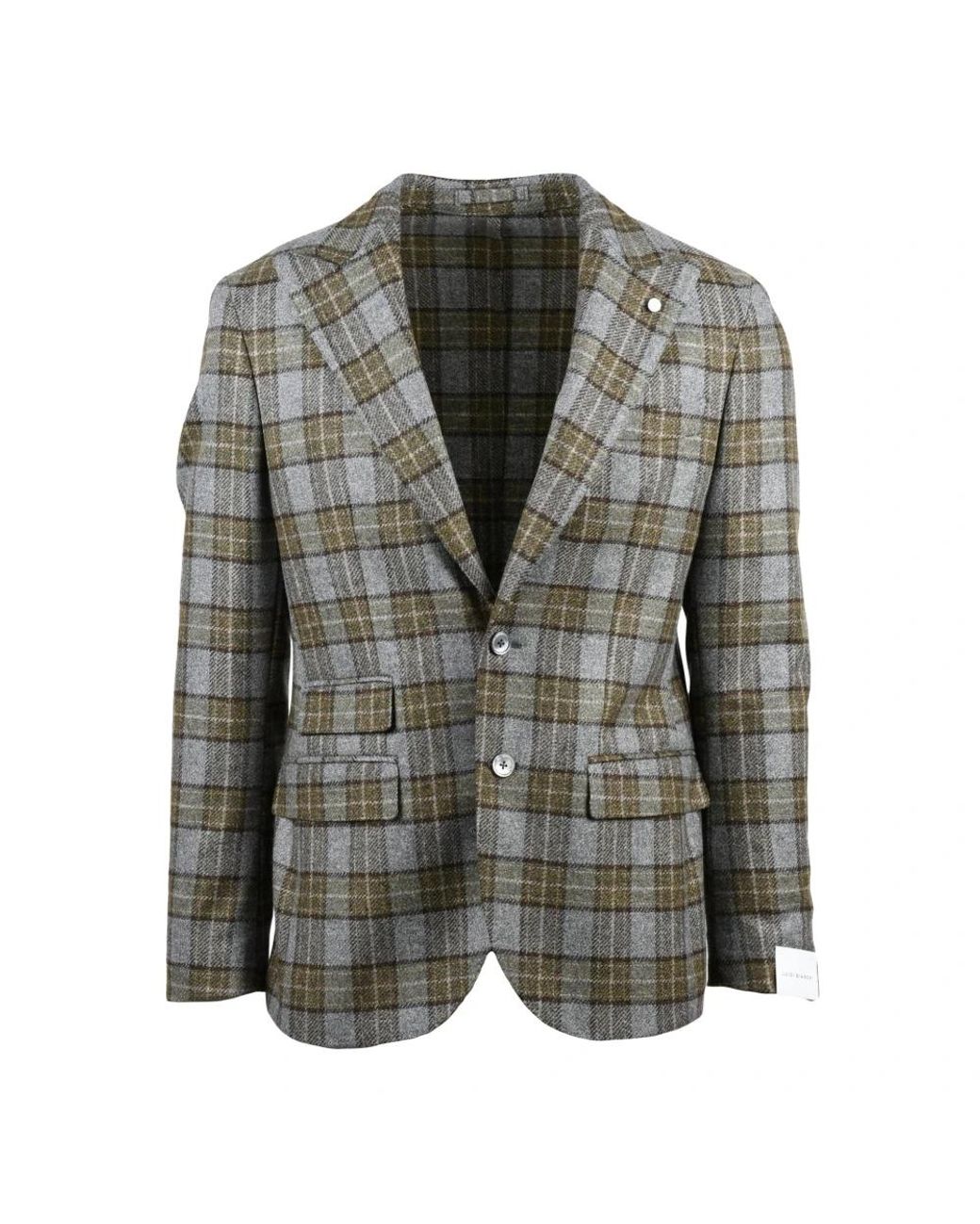 Luigi Bianchi Gray Blazers for men