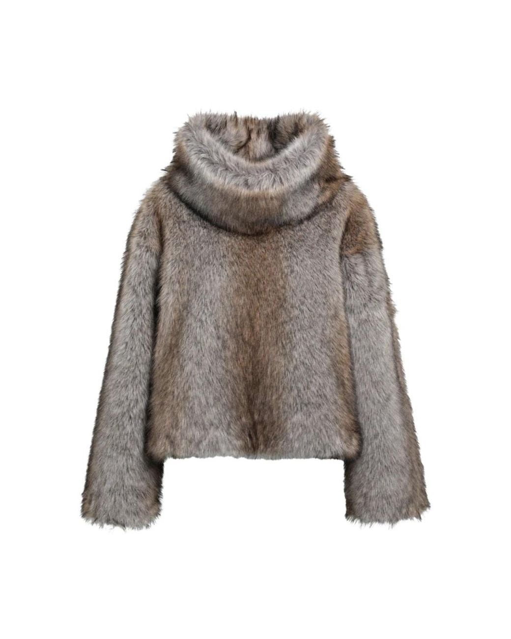 BB COUTURE Gray Faux Fur & Shearling Jackets