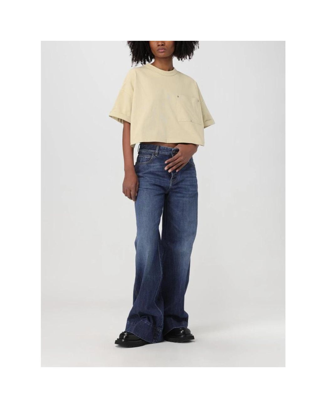Bottega Veneta Blue Wide Jeans