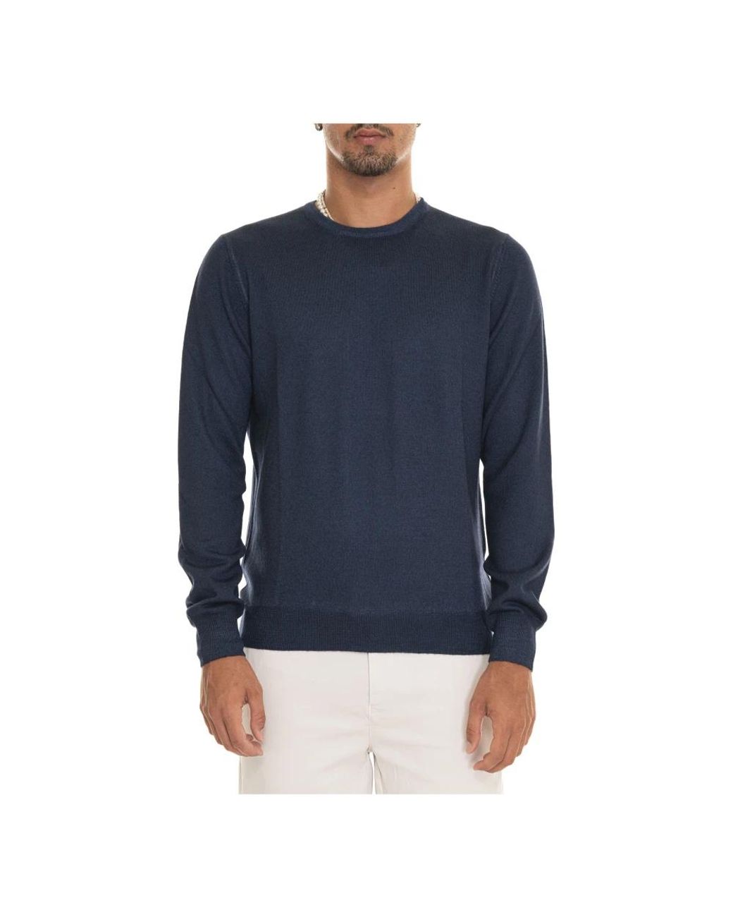 Gran Sasso Blue Round-Neck Knitwear for men