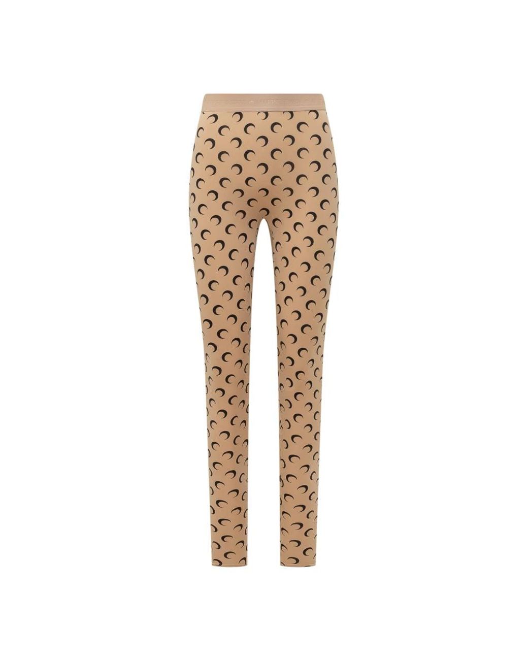 MARINE SERRE Broeken ,Tweed Moon Leggings in het Natural
