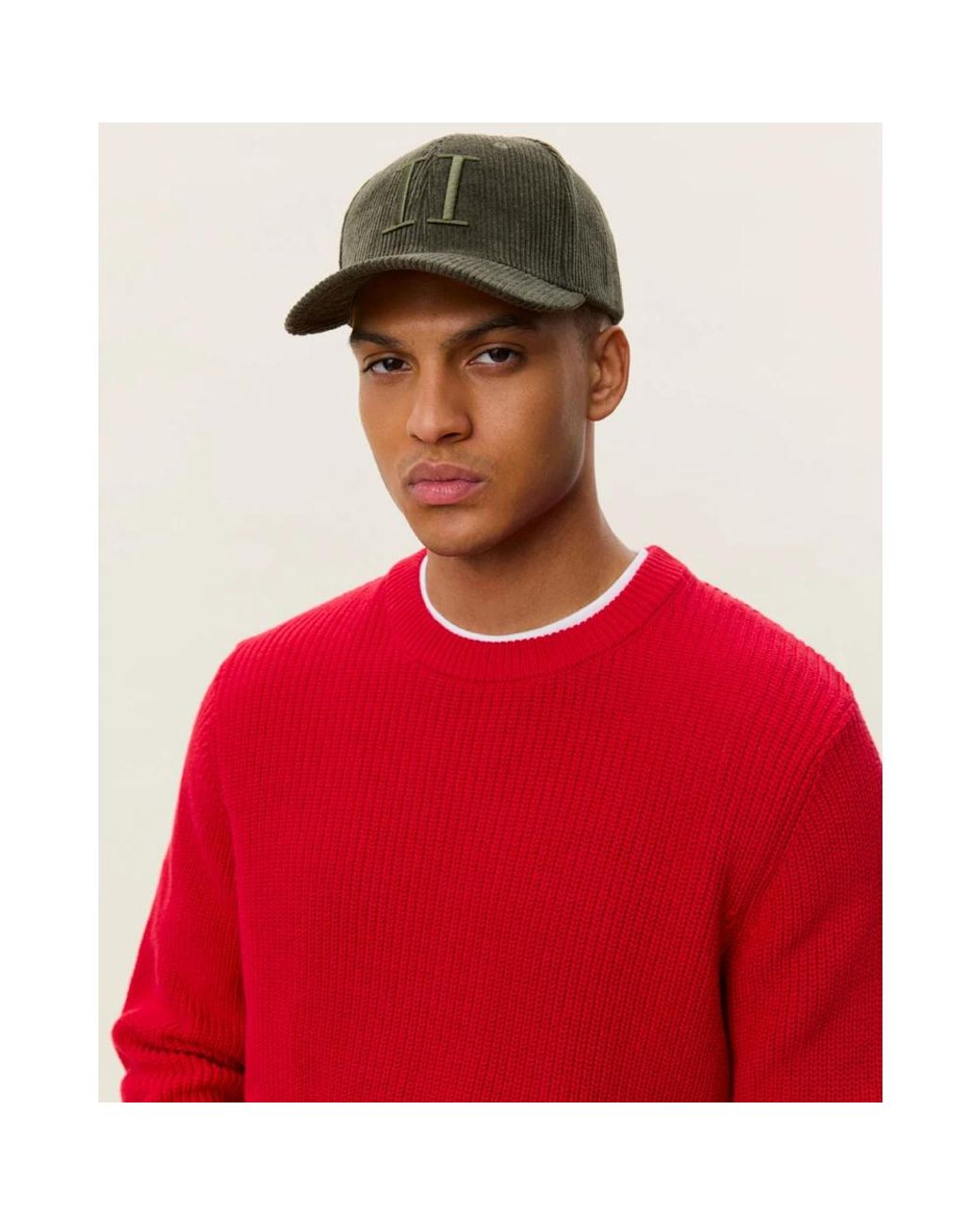 Les Deux Red Round-Neck Knitwear for men