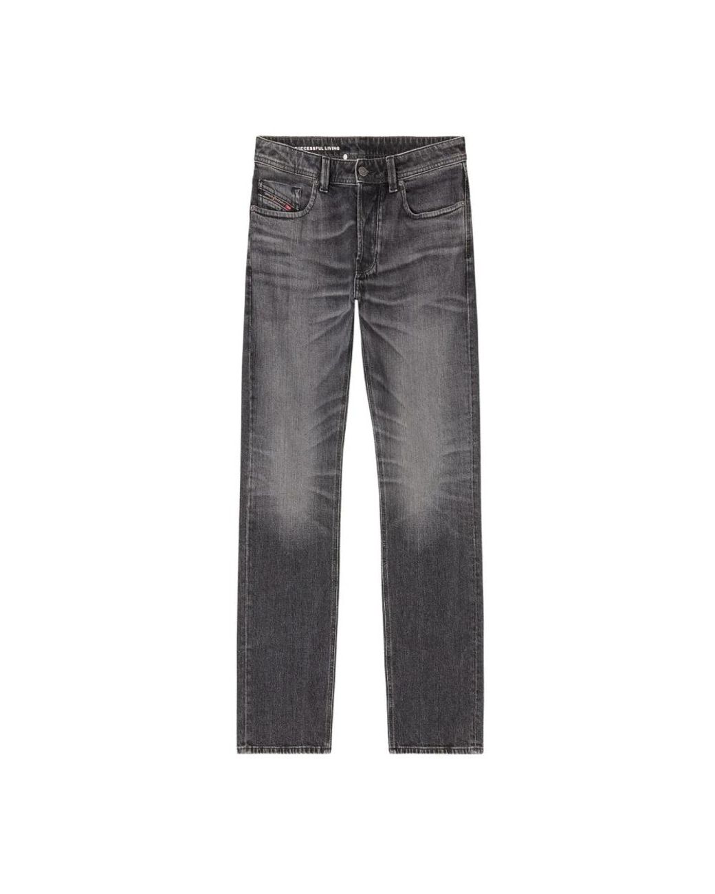 DIESEL Gray Straight Fit Jeans for men