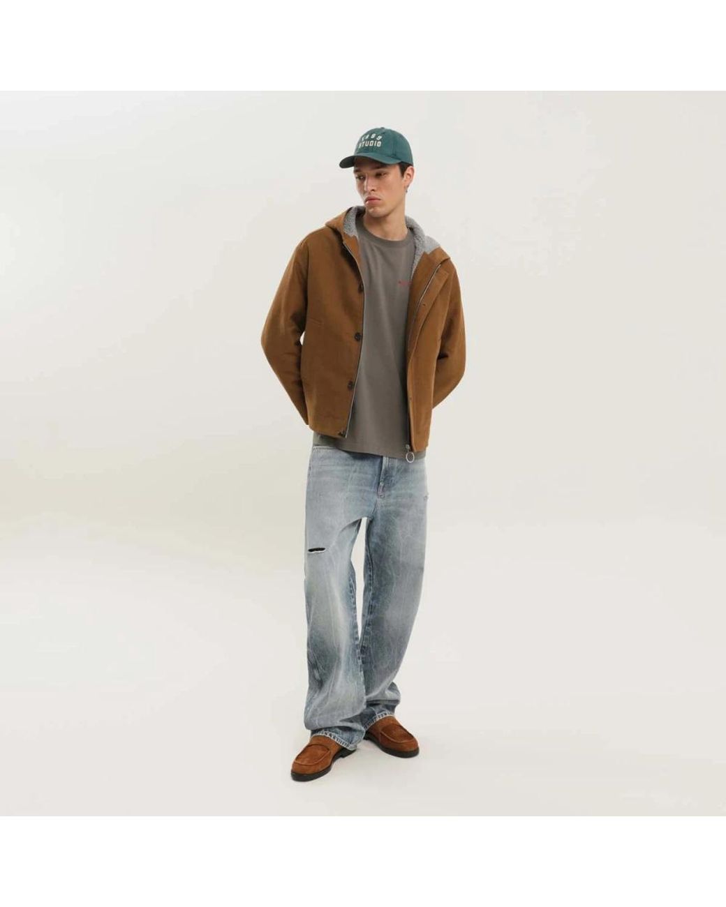 1989 STUDIO Gray Straight Jeans for men