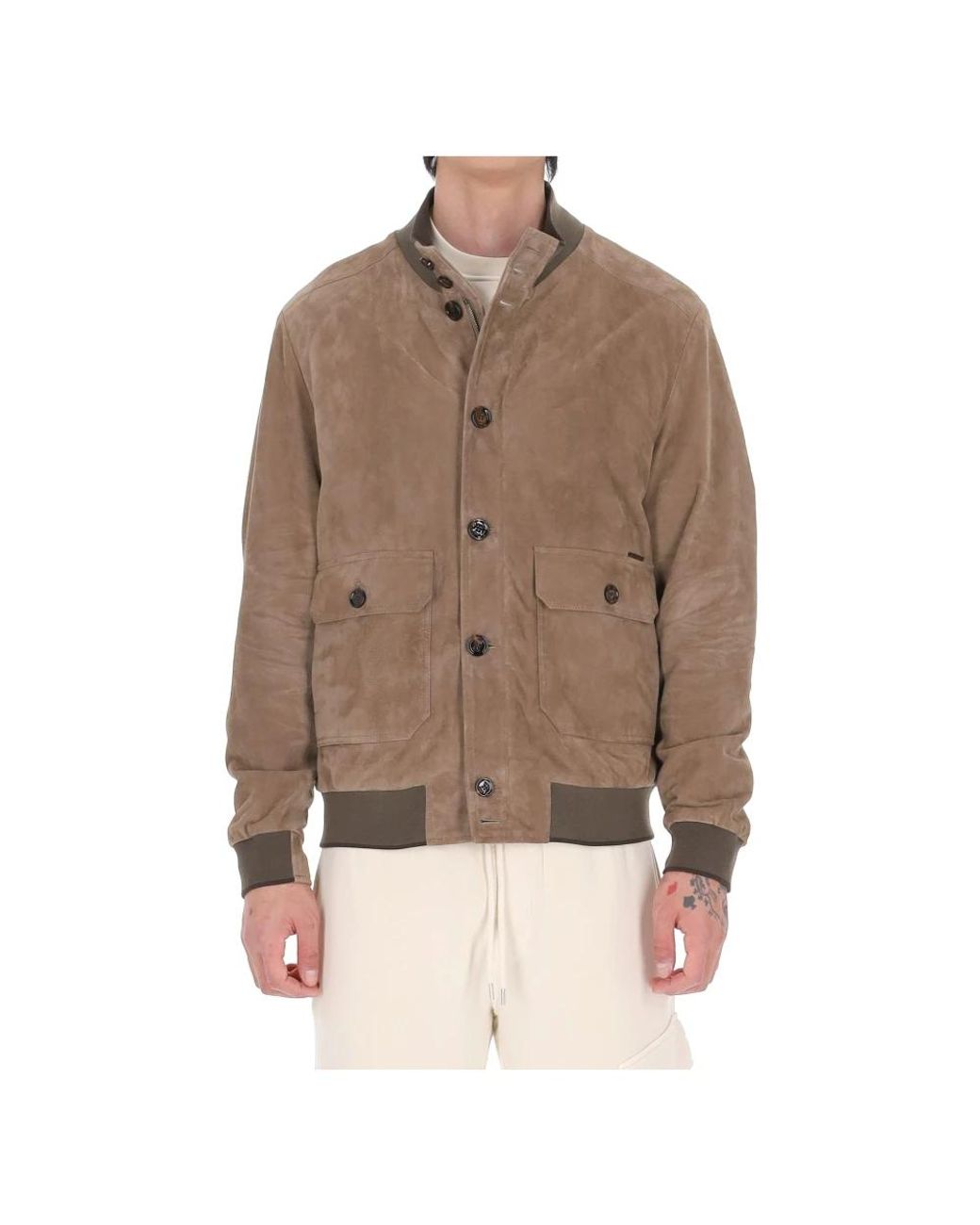 Moorer Brown Leather Jackets for men