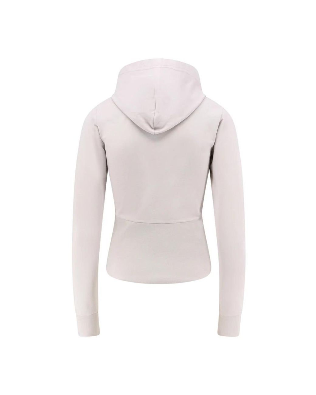 Balenciaga White Cotton Hooded Sweatshirt