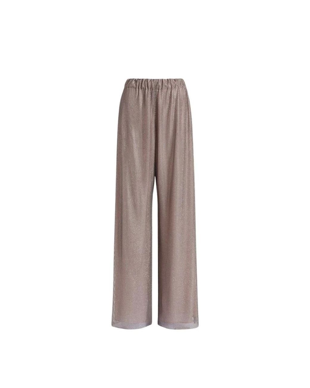 Alberta Ferretti Brown Wide Trousers