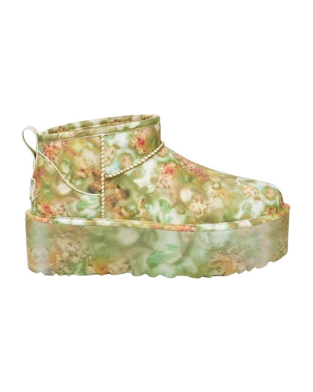 Ugg Green Plateau-stiefel mit blumenmuster