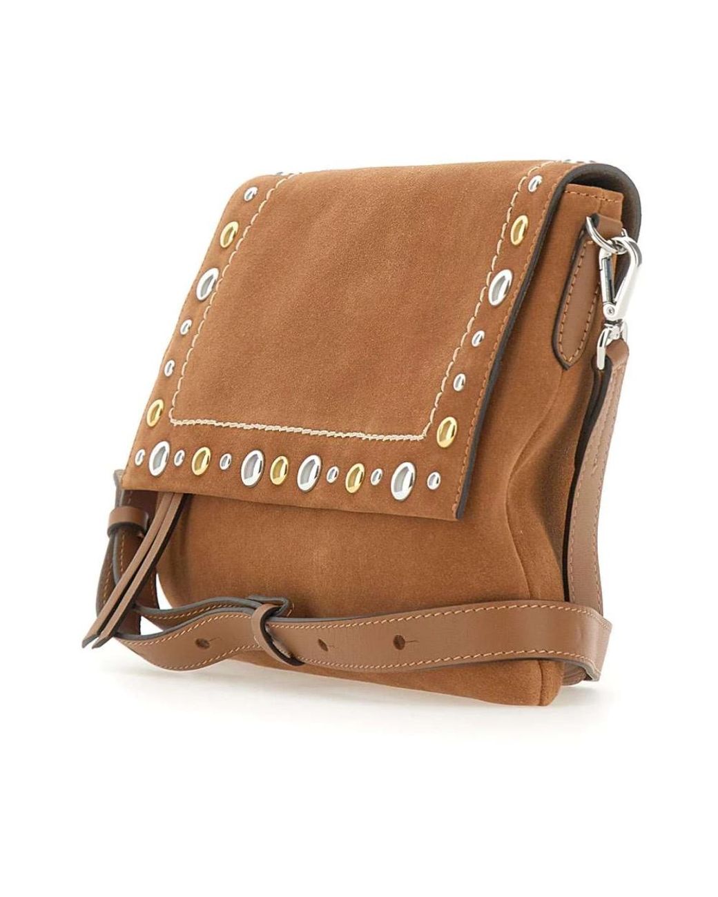 Gianni Chiarini Tassen ,Bruin ,Leer Elisa Crossbodytas in het Brown