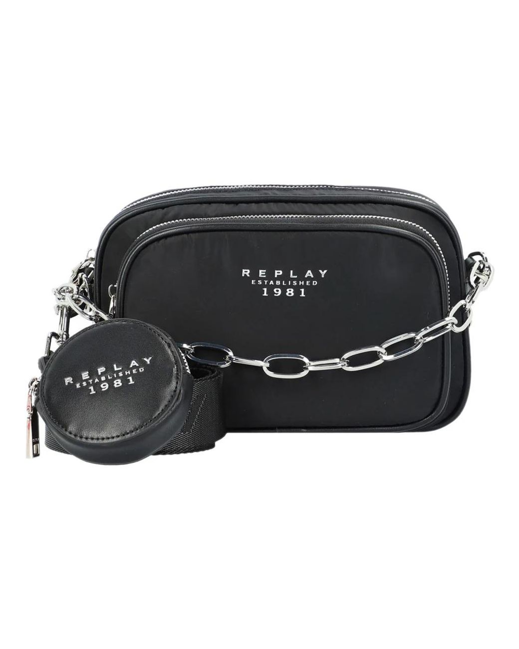 Replay Black Cross Body Bags