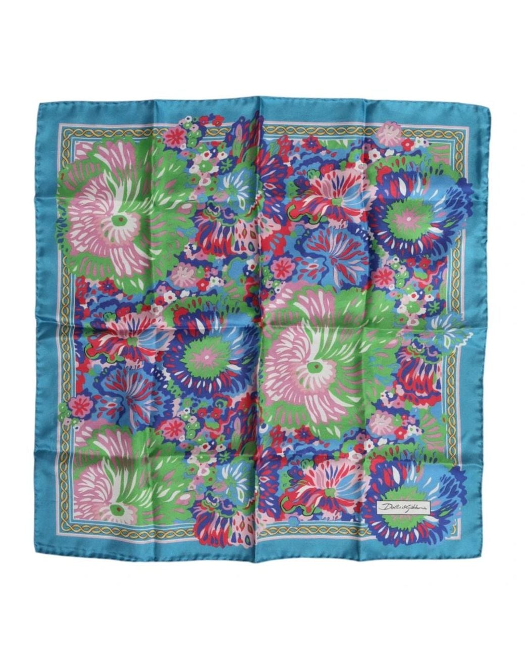 Dolce & Gabbana Green Silk Scarves