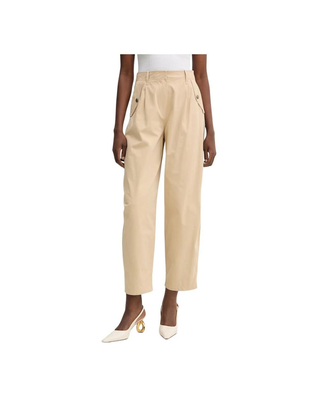 Guess Denise Wijde Broek in het Natural