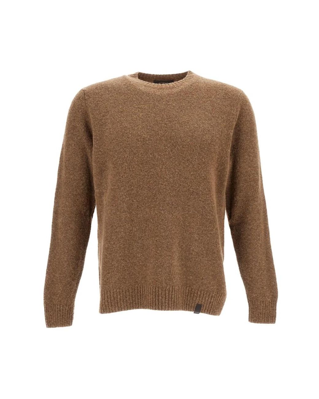 Zanone Brown Round-Neck Knitwear for men