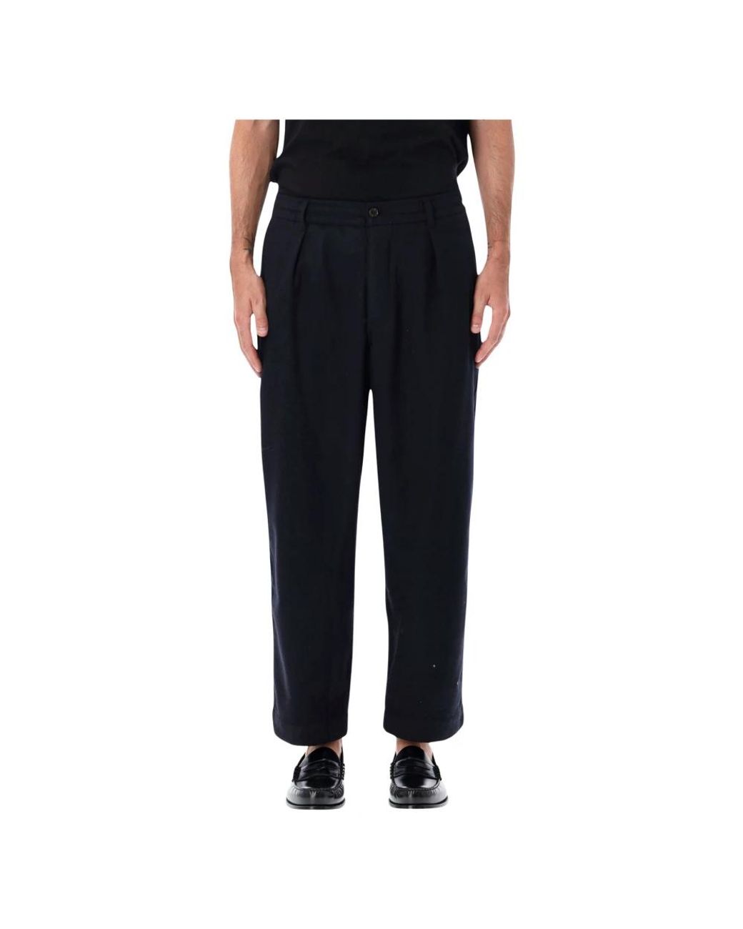 Universal Works Black Suit Trousers for men