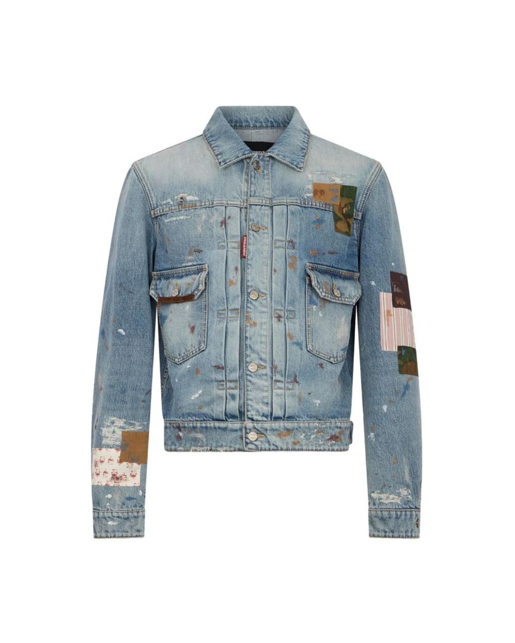 DSquared² Patchwork Jeansjacke in Blue für Herren