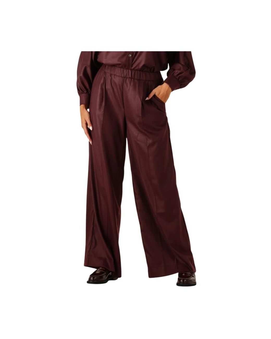 RUBY TUESDAY Broeken ,Rood ,Polyester Rode Wijde Broek Phillip in het Red