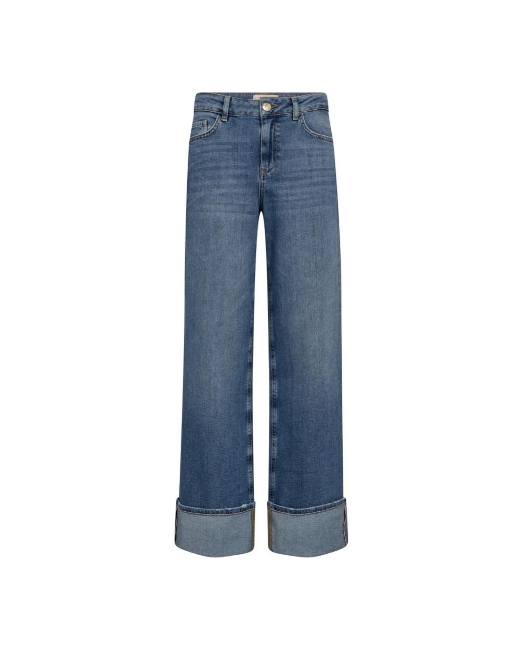 Mos Mosh Jeans ,Blauw ,Wide Jeans in het Blue