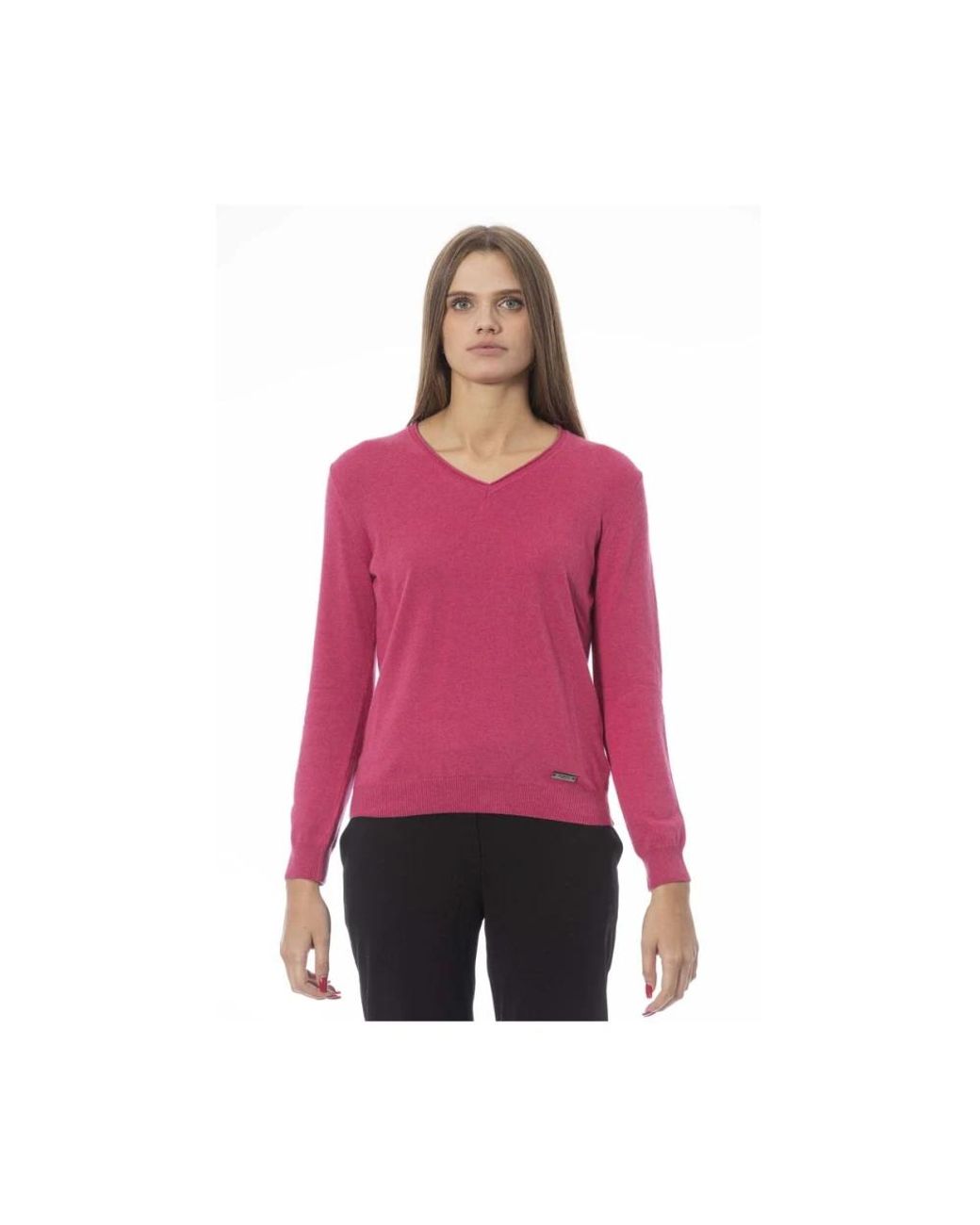 Baldinini Pink V-Neck Knitwear