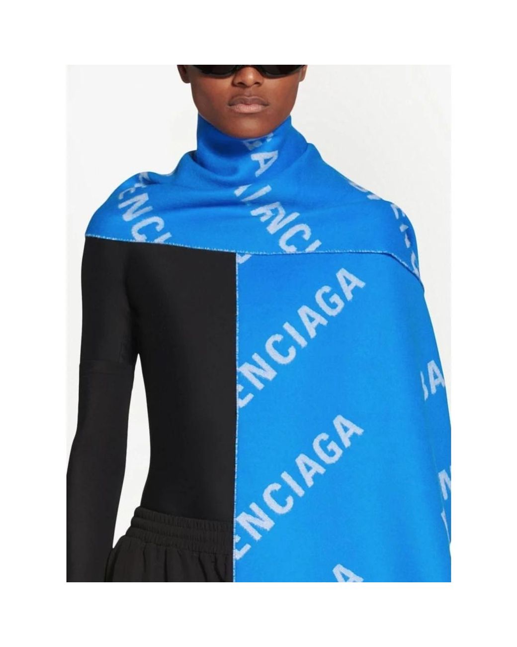 Balenciaga Blue Winter Scarves