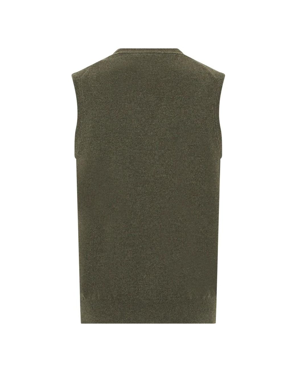 Fedeli Green Sleeveless Jumpers for men