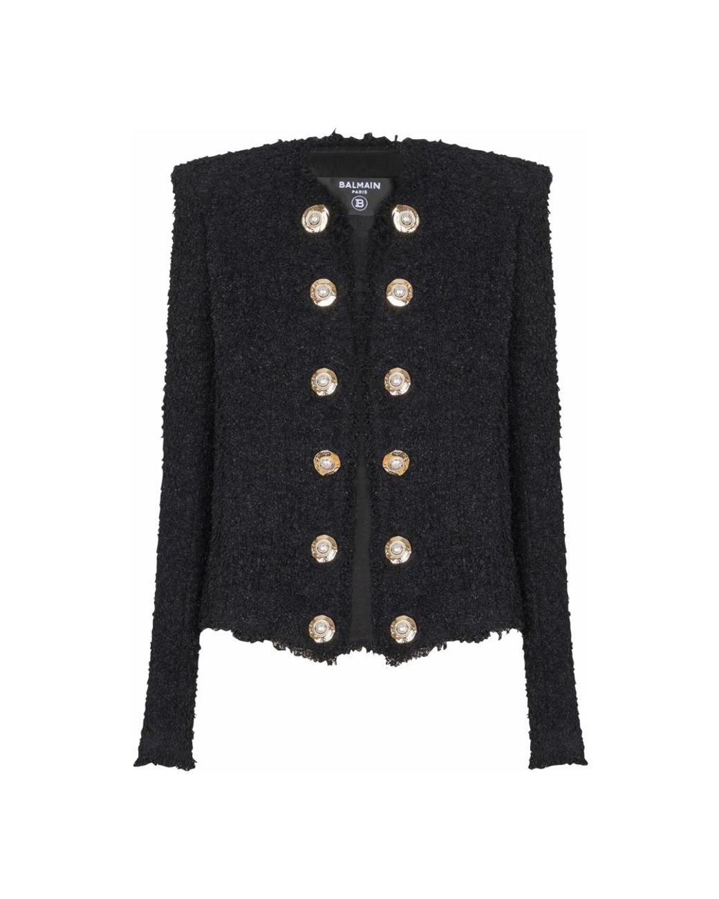 Balmain Black Tweed Blazer