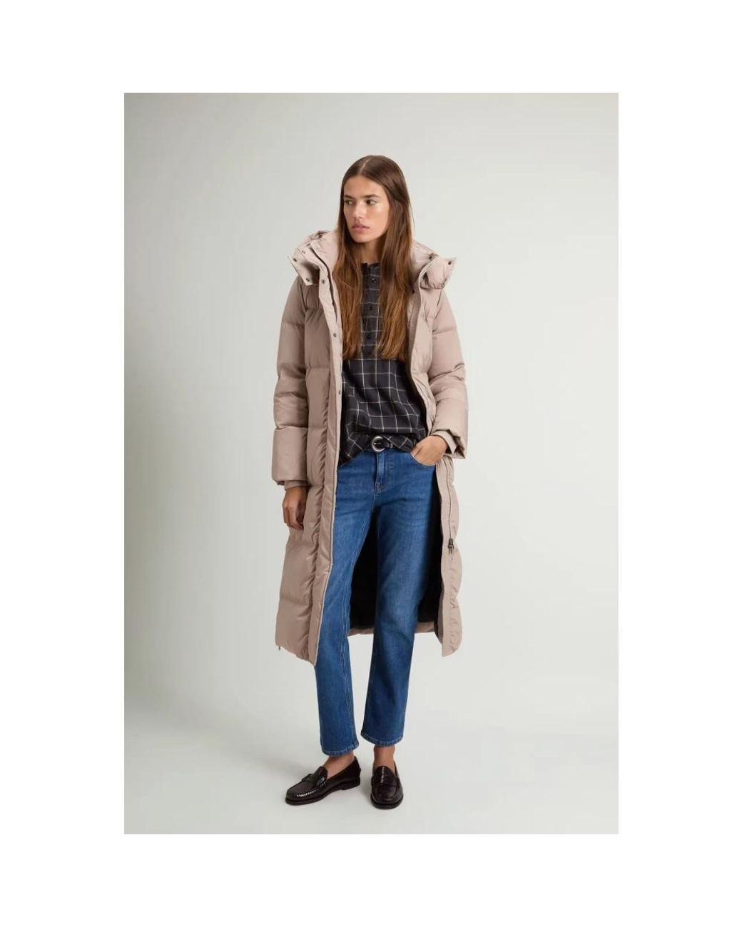 Down Coats di Woolrich in Natural