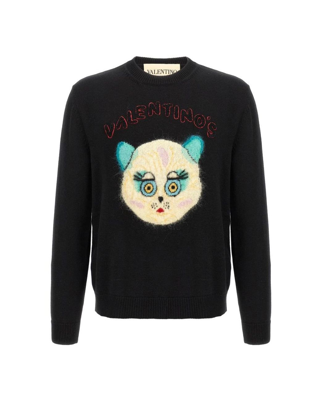 Valentino Garavani Black Round-Neck Knitwear for men