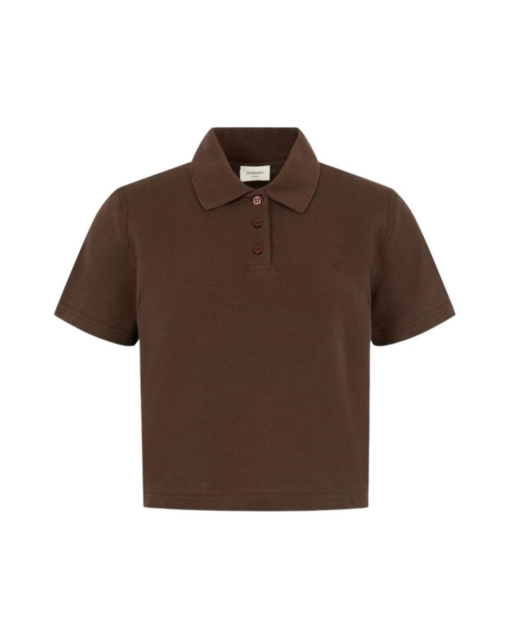 Saint Laurent Brown Polo Shirts