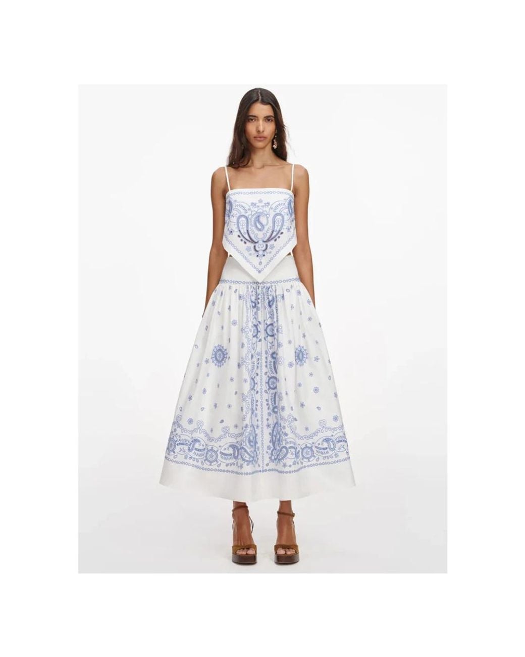Self-Portrait Blue Maxi Skirts