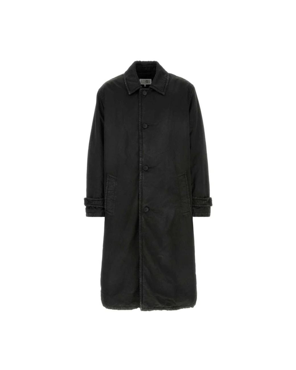 MM6 by Maison Margiela Black Single-Breasted Coats for men