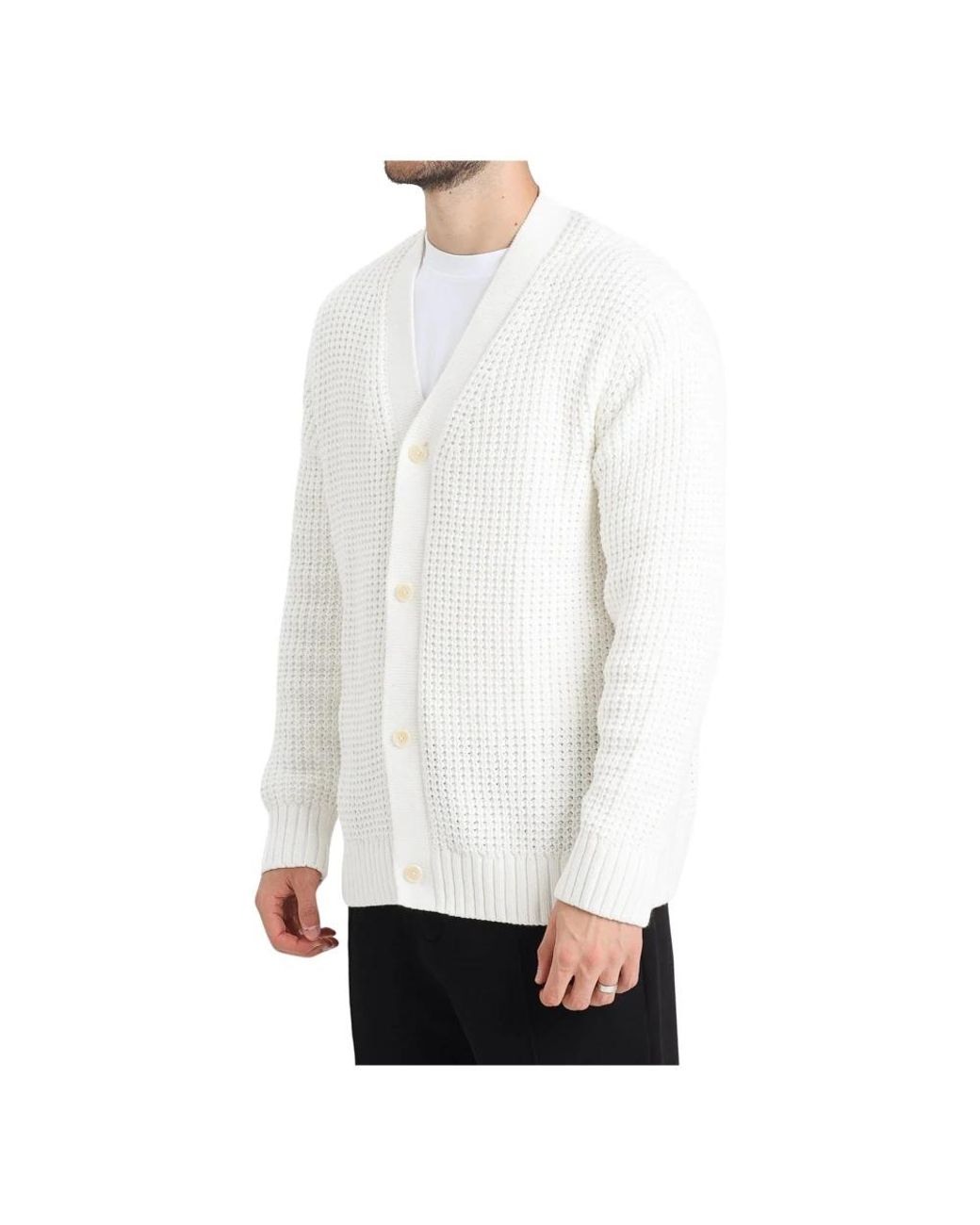SELECTED Cardigan Met Knopen in het White voor heren