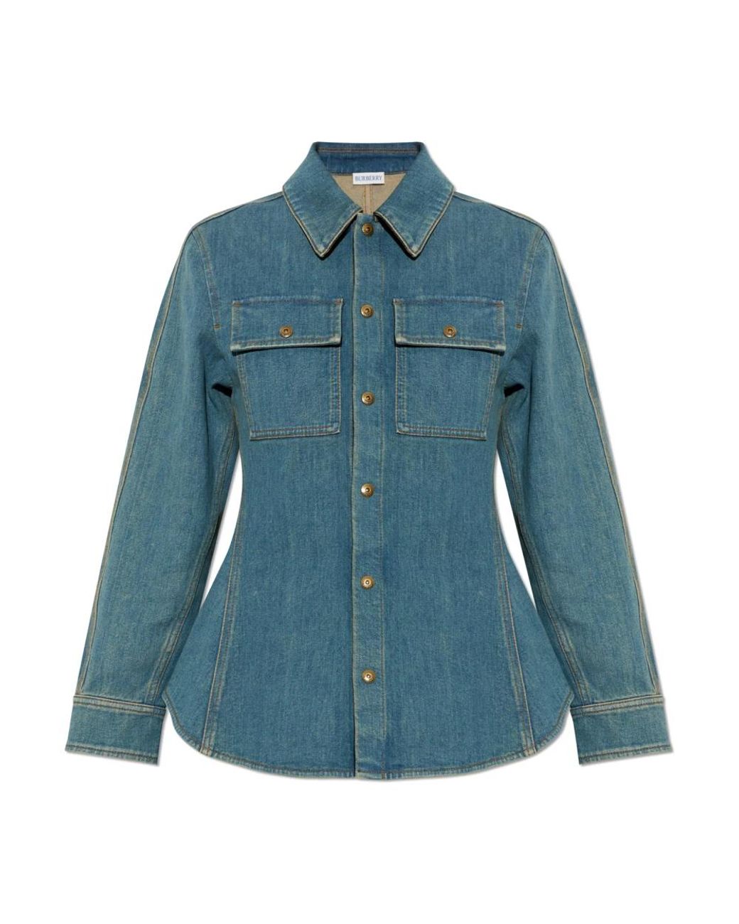 Burberry Blue Denim Shirts