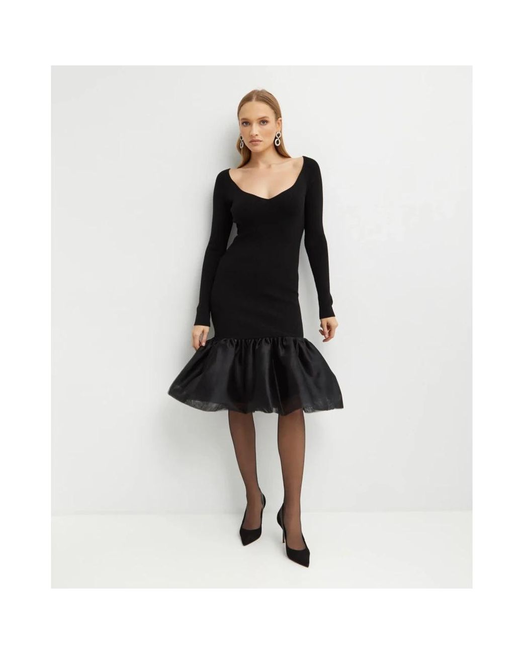 Nina Ricci Black Knitted Dresses
