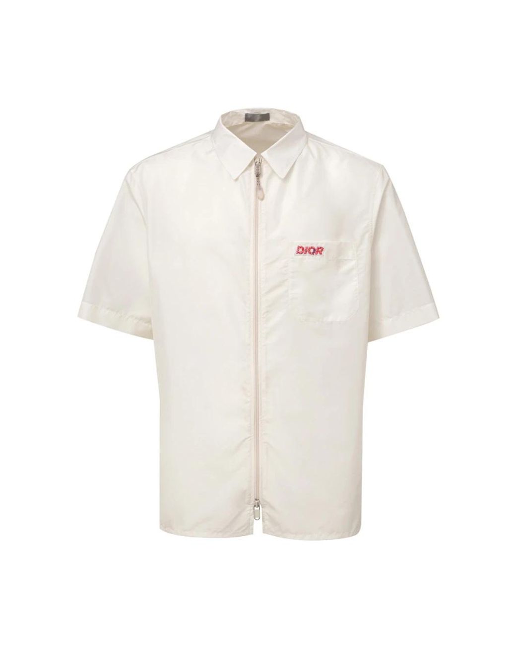 Dior White Short Sleeve Shirts for men