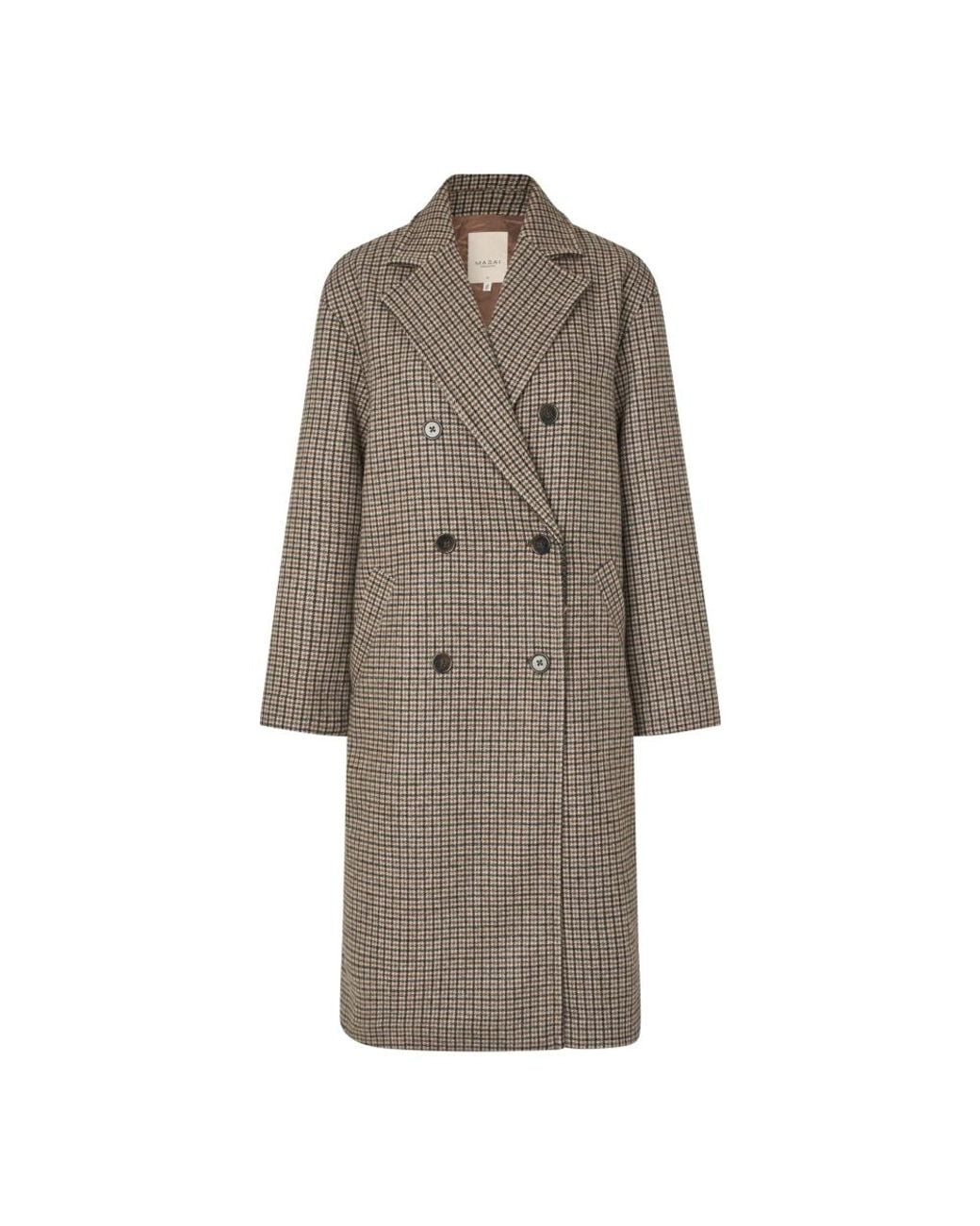 Masai Brown Double-Breasted Coats