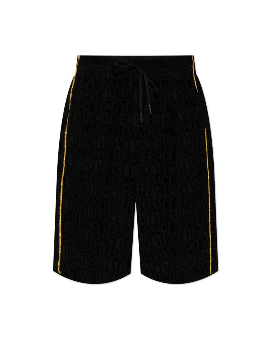 Versace Korte Broeken ,Zwart ,Logo Shorts in het Black voor heren