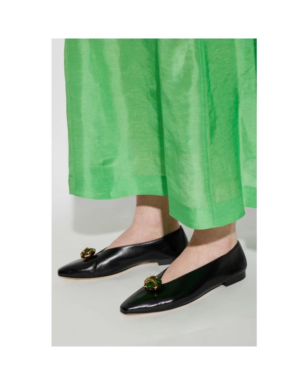 Jimmy Choo Black Margot Flat